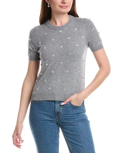 Milly Rosalyn Wool & Cashmere-blend Sweater In Gray