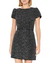 Milly Rowen Beaded Tweed Mini Dress In Black
