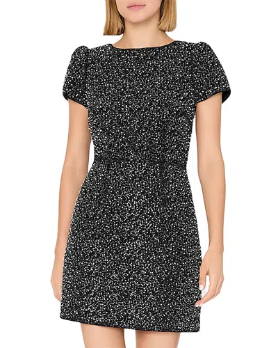 Milly Rowen Beaded Mini Dress In Black