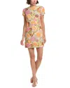 Milly Rowen Floral Mini Dress In Multi