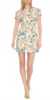 Milly Rowen Printemps Lace Mini Dress In Yellow