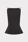 Milly Ruby Cady Crystal Bow Sleeveless Top In Black