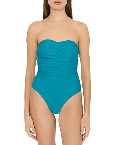 MILLY RUCHED ONE PIECE SWIMSUIT