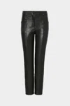 Milly Faux Leather Pants In Black