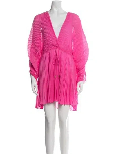 Pre-owned Milly Ruffle Embellishment Nightgown In Pink