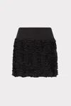 Milly Ruffle Mini Skirt In Black