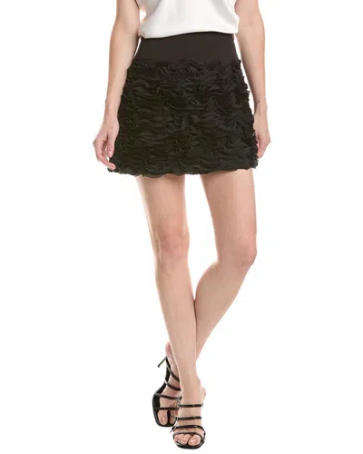 Milly Ruffle Mini Skirt In Black