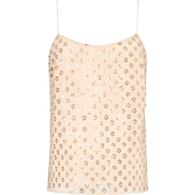 MILLY MILLY RYLAN SEQUIN EMBROIDERED CAMISOLE