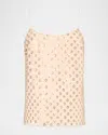 Milly Rylan Sequin Embroidered Sleeveless Tank Top In Gold