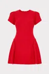 Milly Samara Boucle Mini Dress In Red