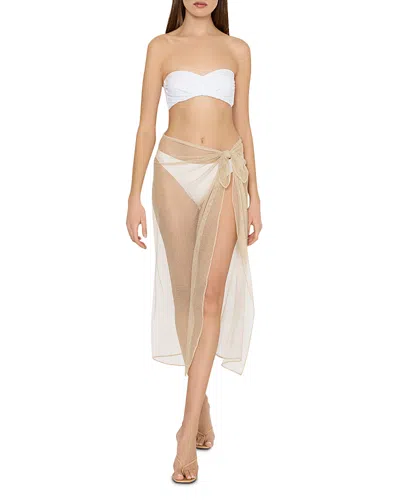 Milly Sarong Swim Cover-up In Tan