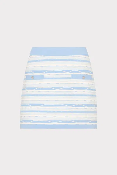 Milly Sawyer Stripe Mini Skirt In Blue