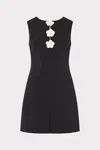 Milly Saylor Applique Mini Dress In Black