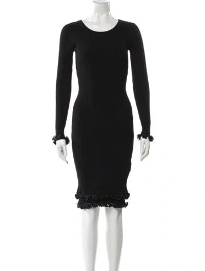 Pre-owned Milly Scoop Neck Knee-length Dress In Multi