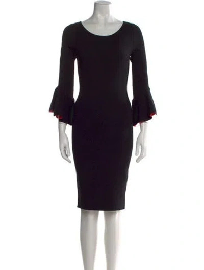 Pre-owned Milly Scoop Neck Knee-length Dress In Multi