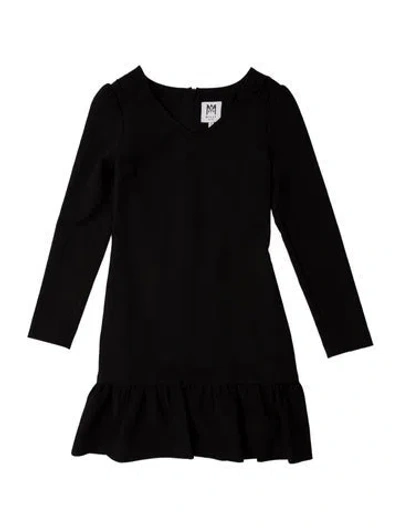 Pre-owned Milly Scoop Neck Mini Dress In Black