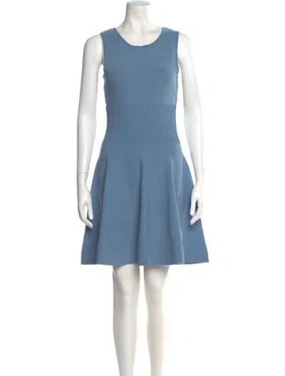 Pre-owned Milly Scoop Neck Mini Dress In Blue