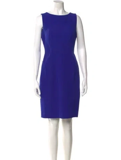 Pre-owned Milly Scoop Neck Mini Dress In Blue