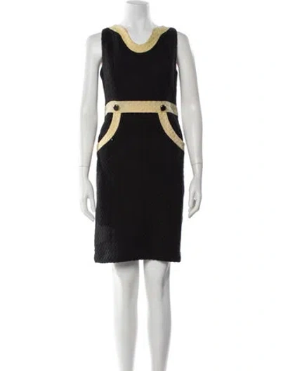 Pre-owned Milly Scoop Neck Mini Dress In Blue