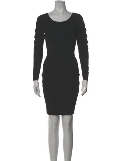 Pre-owned Milly Scoop Neck Mini Dress In Gray