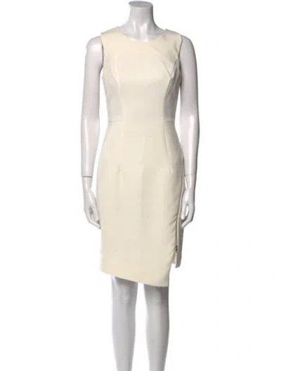Pre-owned Milly Scoop Neck Mini Dress In Neutral