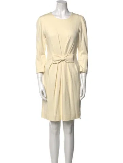 Pre-owned Milly Scoop Neck Mini Dress In Neutral