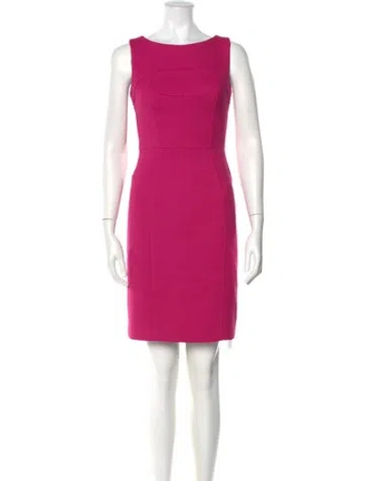 Pre-owned Milly Scoop Neck Mini Dress In Pink