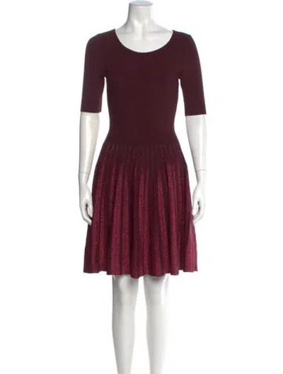 Pre-owned Milly Scoop Neck Mini Dress In Purple