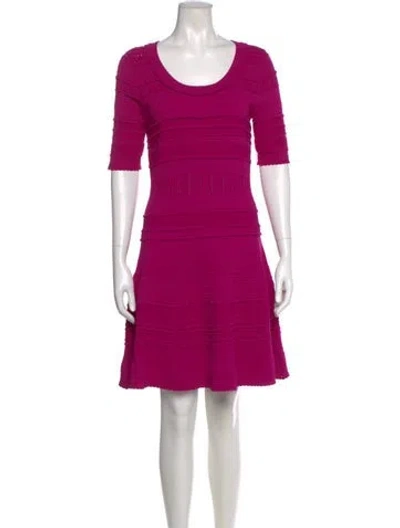 Pre-owned Milly Scoop Neck Mini Dress W/ Tags In Purple