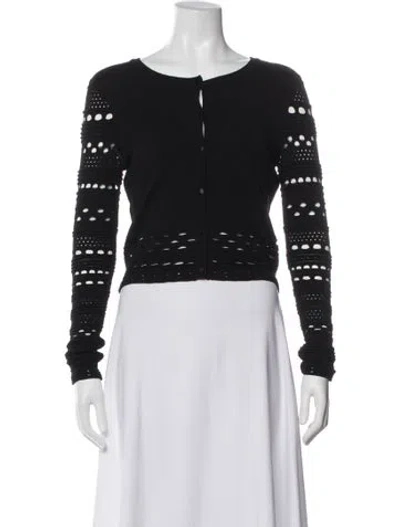 Pre-owned Milly Scoop Neck Sweater In Black