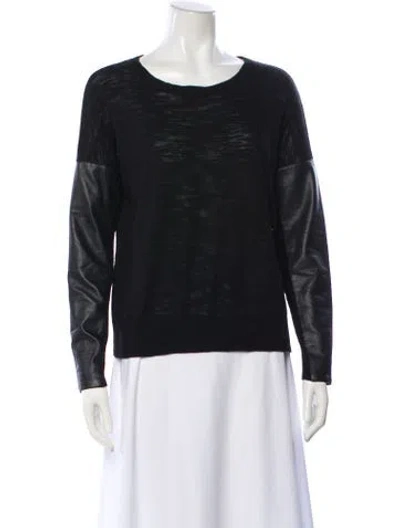 Pre-owned Milly Scoop Neck Sweater In Blue