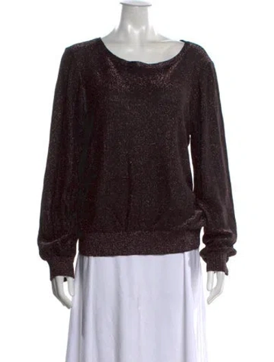Pre-owned Milly Scoop Neck Sweater In Multicolor