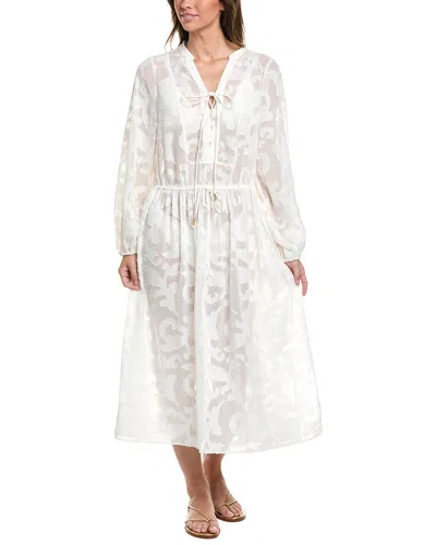Milly Scroll Burnout Dress In Multi