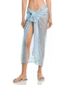 Milly Sequin Mesh Sarong Swim Cover-up In Blue