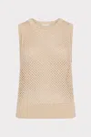 MILLY SEQUIN MESH SHELL SWEATER