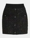 Milly Sequin Textured Knit Mini Skirt In Multi