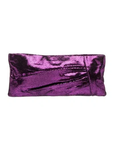 Pre-owned Milly Sequins Clutch In Purple