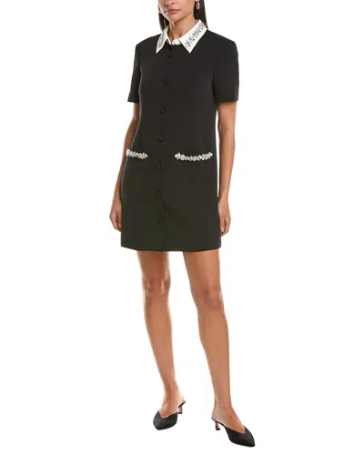 Milly Sheelah Crepe Mini Dress In Black