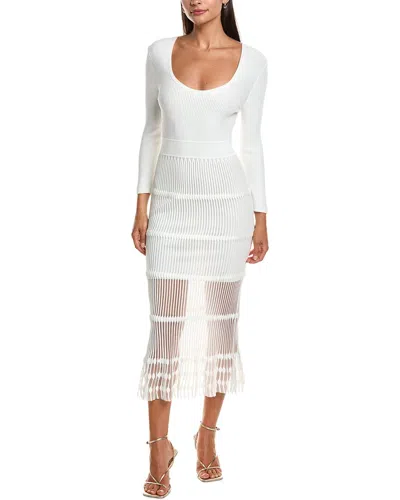 Milly Sheer Knit Fit & Flare Maxi Dress