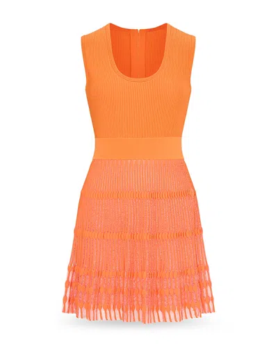 MILLY SHEER KNIT MINI DRESS