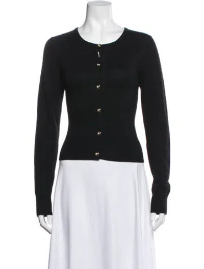Pre-owned Milly Silk Crew Neck Sweater In Blue
