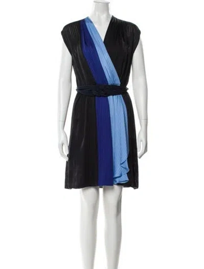 Pre-owned Milly Silk Knee-length Dress In Black