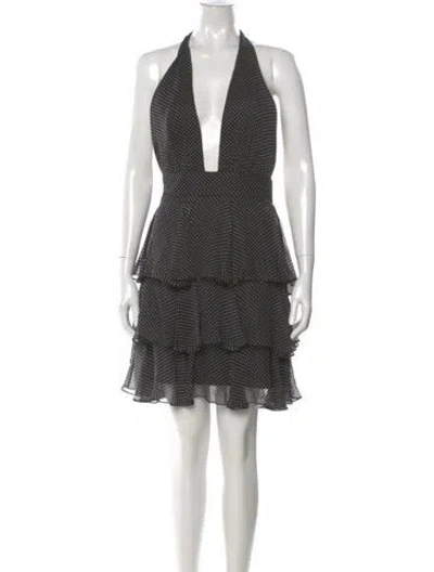 Pre-owned Milly Silk Knee-length Dress In Black