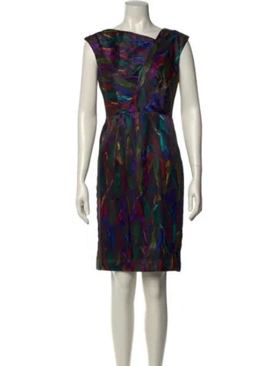 Pre-owned Milly Silk Knee-length Dress In Black