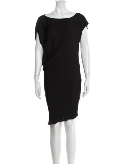 Pre-owned Milly Silk Knee-length Dress In Black