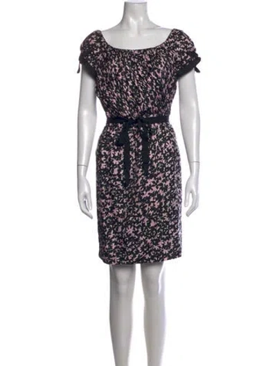 Pre-owned Milly Silk Knee-length Dress In Black
