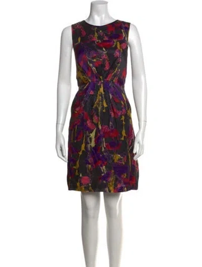 Pre-owned Milly Silk Knee-length Dress In Black