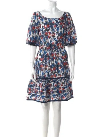 Pre-owned Milly Silk Knee-length Dress In Blue