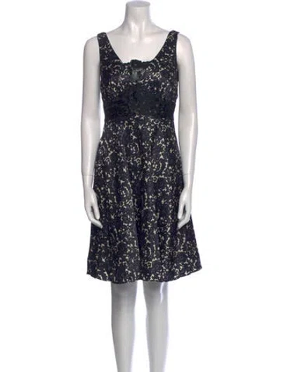 Pre-owned Milly Silk Knee-length Dress In Gray