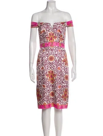 Pre-owned Milly Silk Knee-length Dress In Pink